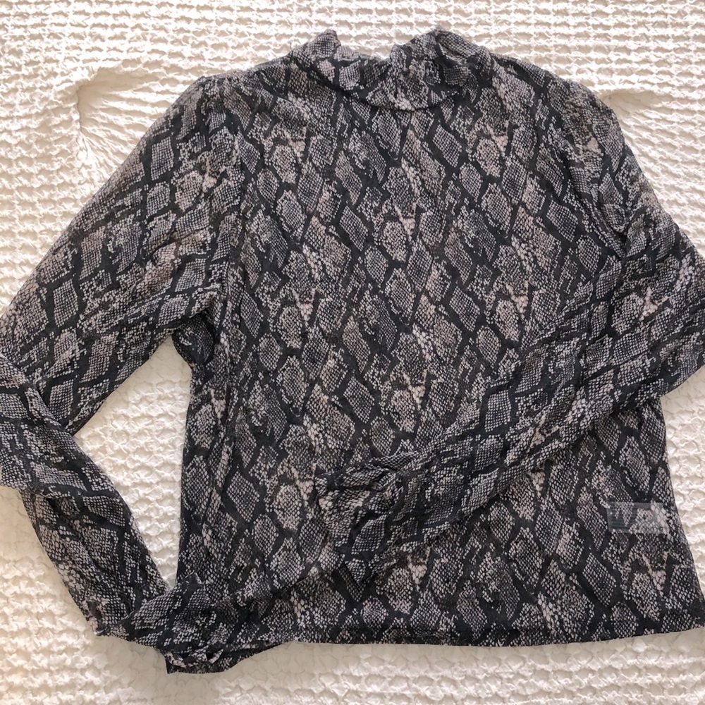 Sheer Snake Skin Tutleneck